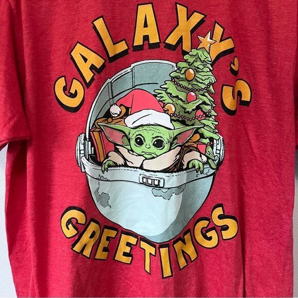 Star Wars "Galaxy Greetings" Holiday T-Shirt Size L  NWT! - Picture 2 of 4